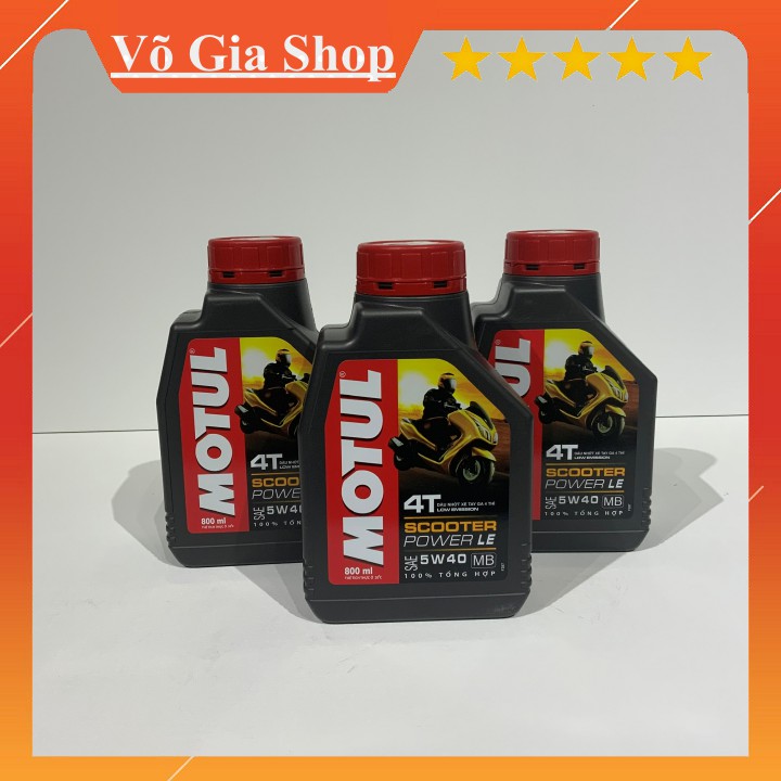 Nhớt Motul Scooter Power LE 5W40 800ml - Nhớt cao cấp FULL TỔNG HỢP cho xe tay ga