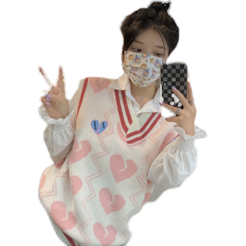 Áo Len Cổ Chữ V Không Tay Thời Trang Hàn Quốc Cho Nữ | BigBuy360 - bigbuy360.vn