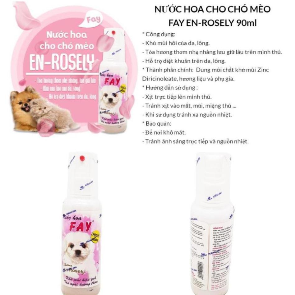 Nước hoa chó mèo 90ml (2 loại) Nước hoa Fay CoolCheery En-Rosely cho thú cưng