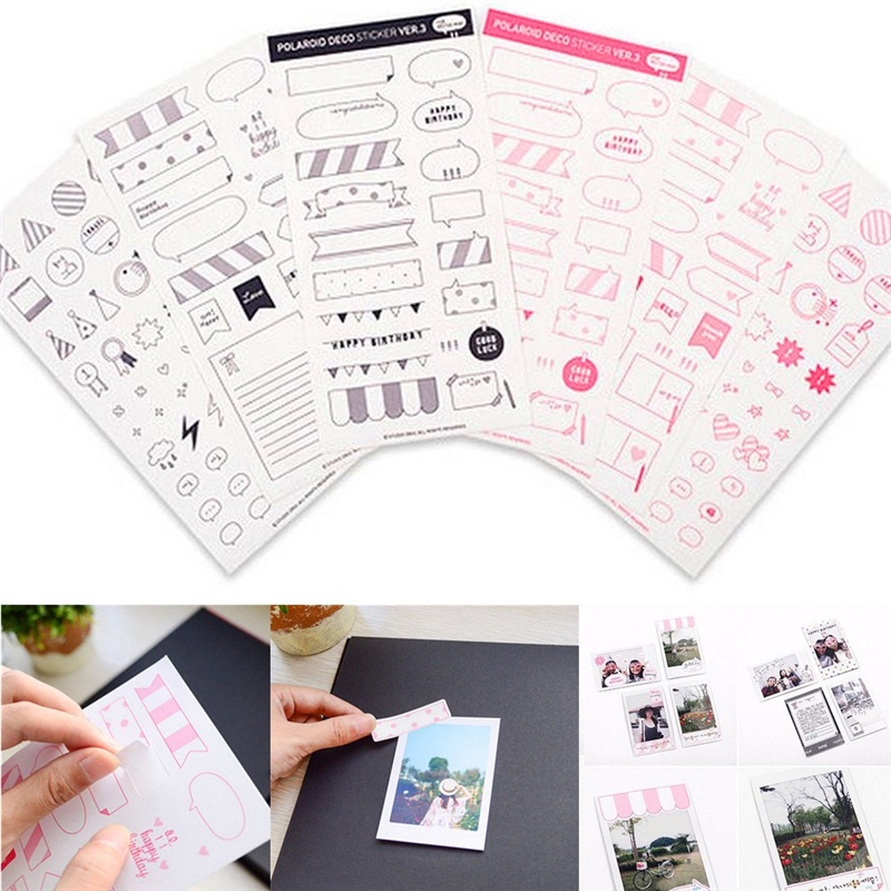 Set 6 Sticker Dán Trang Trí Sổ Tay Diy 3