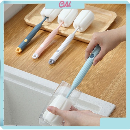 Cây cọ rửa cốc chén, bình sữa bọt biển cao cấp