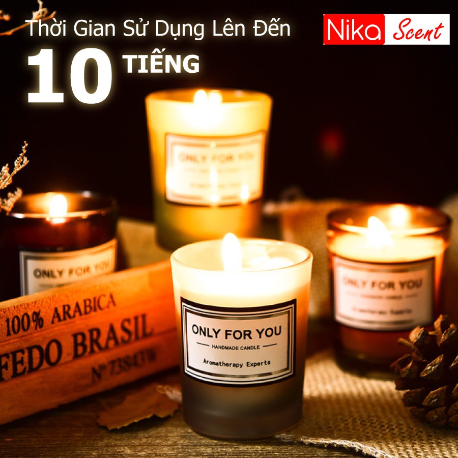 Nikascent Nến thơm tinh dầu thiên nhiên cao cấp không khói tạo mùi thơm thư giãn