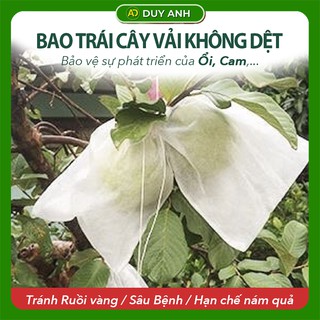 Túi bọc trái cây Ổi chống côn trùng có dây rút 18x19cm loại 100 Túi bao Ổi Duy Anh