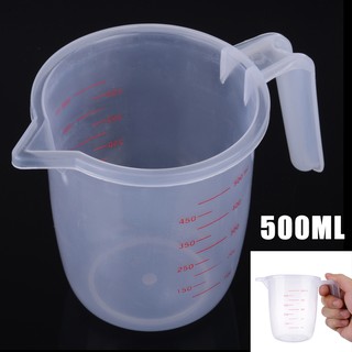 Bbyes 500ml 1 Cups Plastic Measuring Cup Pitcher Tools with Handle & Pour Spout