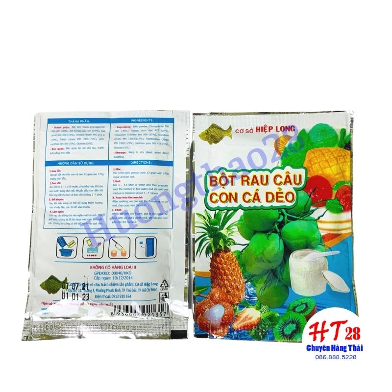 Bột rau câu dẻo Hiệp Long gói 12gam thích hợp làm thạch rau câu, thạch trà sữa Huongthao28