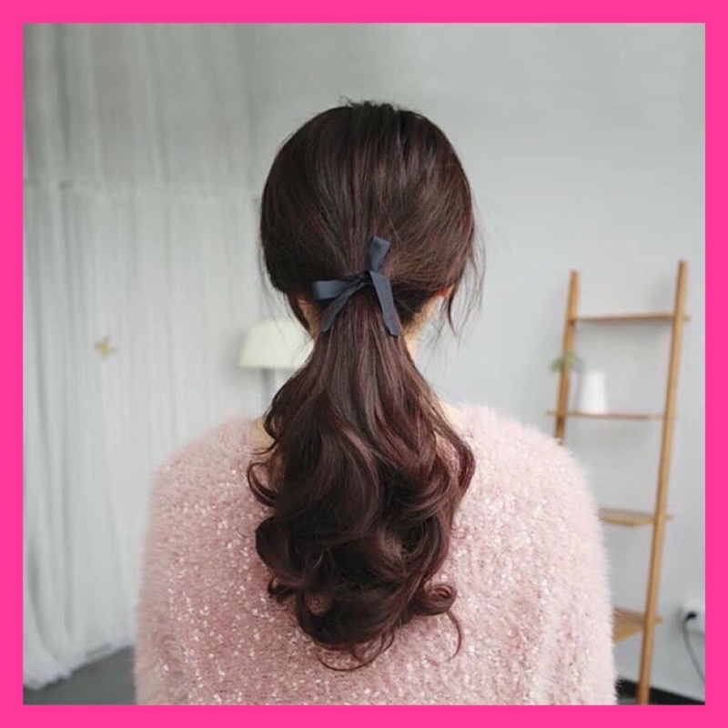 tóc giả cột xoăn đuôi ngắn chịu nhiệt tốt ❇️freeship ❇️