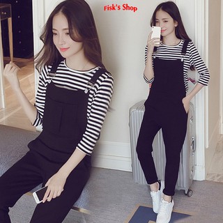 Set quần yếm và áo phông 2 trong 1