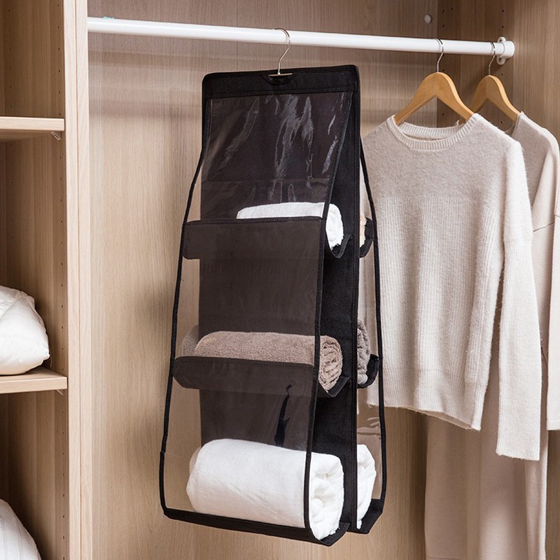 Treo túi tổ chức cho tủ quần áo Tủ đựng đồ trong suốt Cửa trong suốt Túi đựng đồ tạp hóa trên tường Túi đựng giày có móc treo
