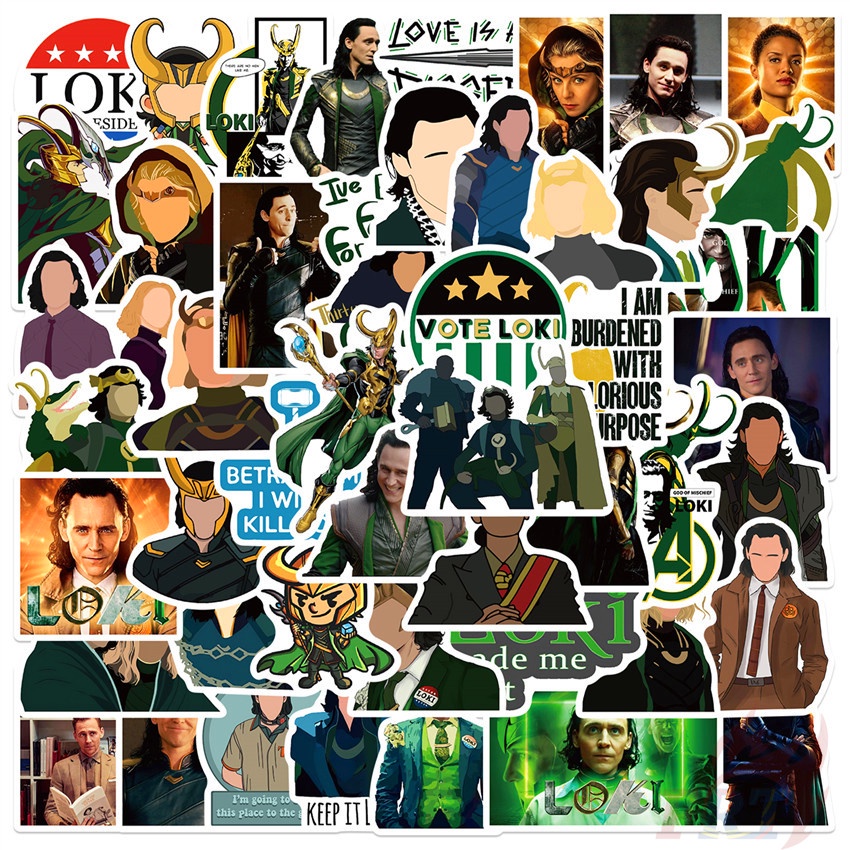 ❉ Loki Series 01 TV Shows Stickers ❉ 50Pcs/Set DIY Fashion Luggage Laptop Skateboard Decals Doodle Stickers