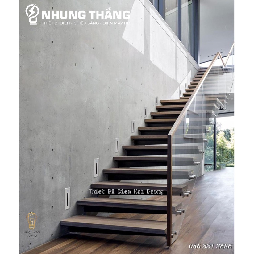 Đèn LED Âm Tường,Chân Cầu Thang QL8805 - Chống Nước IP65 - Mặt Nhôm Cao Cấp - Bảo Hành 1 Năm - Có Video