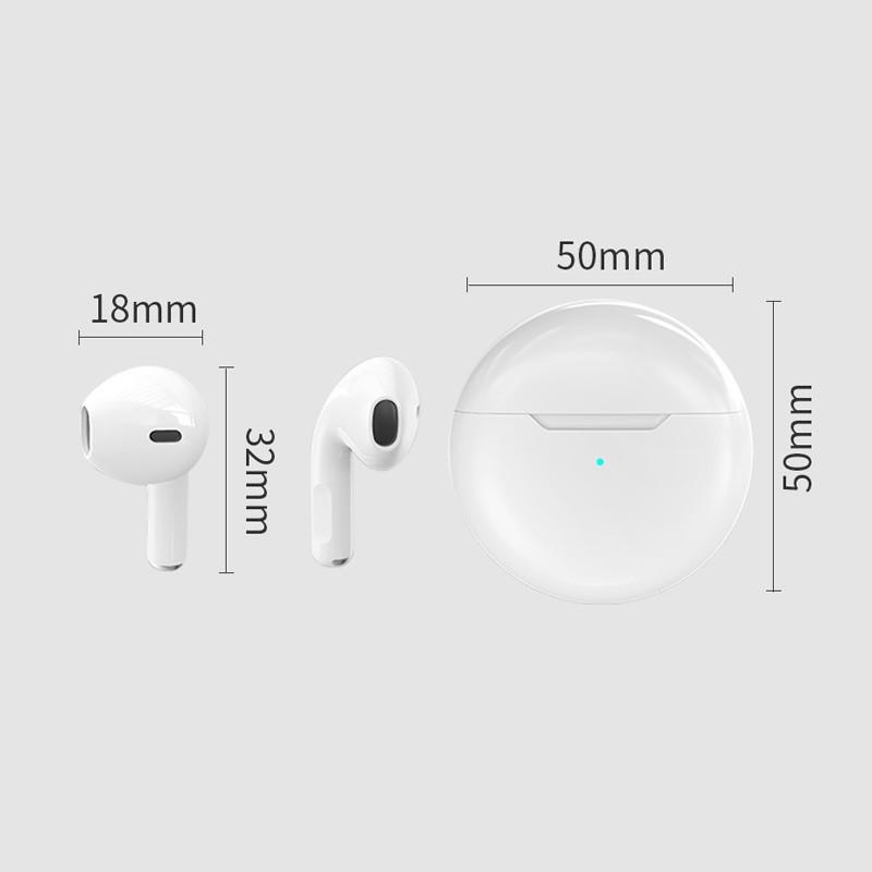Tai nghe True wireless bluetooth PRO 6 chất âm cực đỉnh - Cảm Biến - Đổi Tên - Nhiều Màu