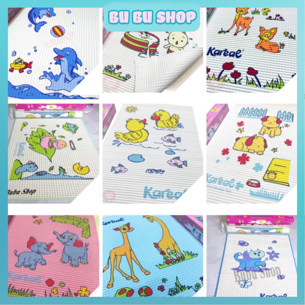 Nệm Cao Su Non cho Bé Trai và gái Kareal, Thảm Lót Chống Thấm Cho Bé Sơ Sinh ( được chọn mẫu)