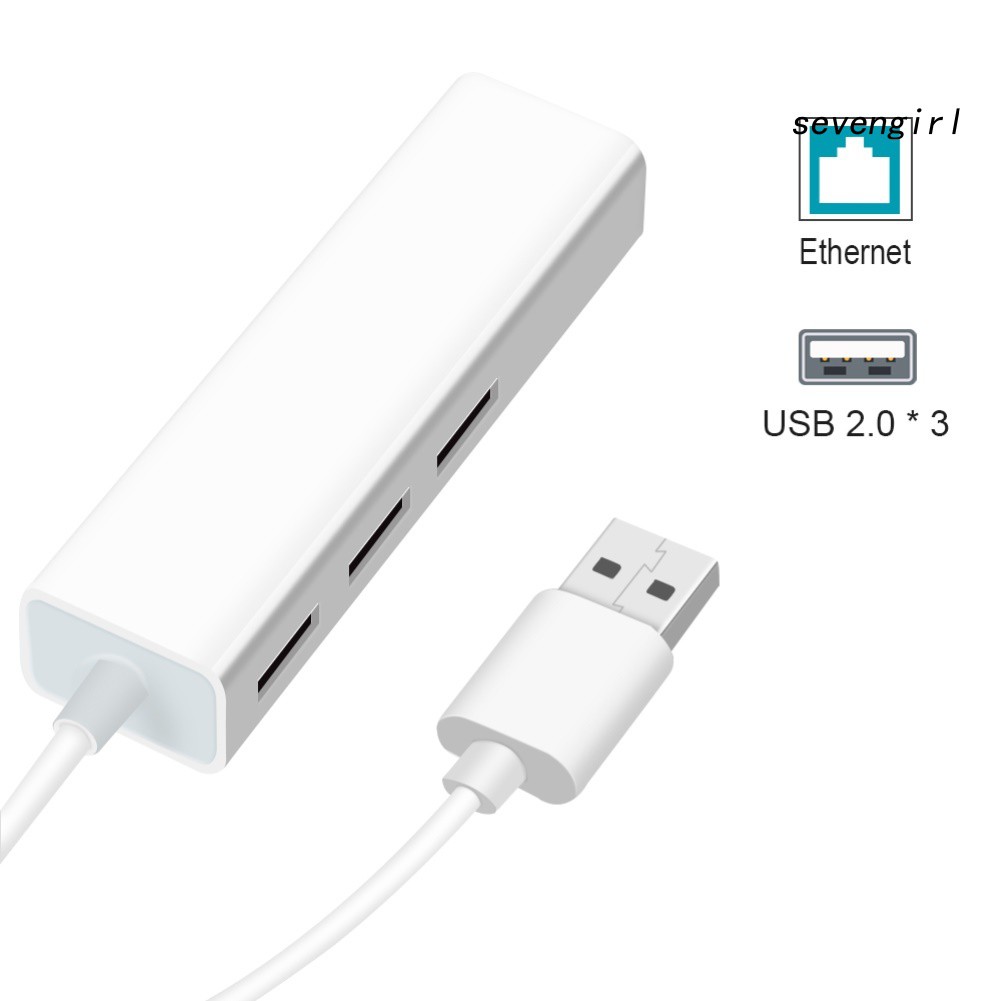 Bộ Chuyển Đổi Usb / Type-C 3 Cổng Usb2.0 Hub Rj45 Lan