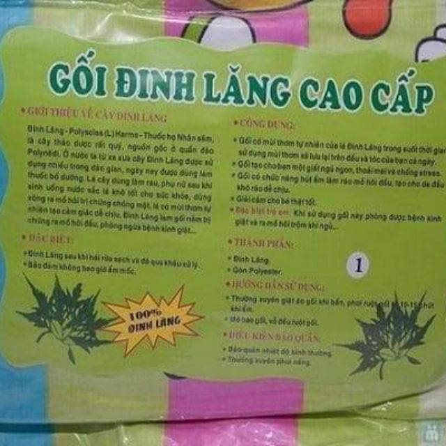 Gối đinh lăng cho bé