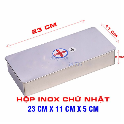 Hộp Inox y tế chữ nhật nhiều kích thước