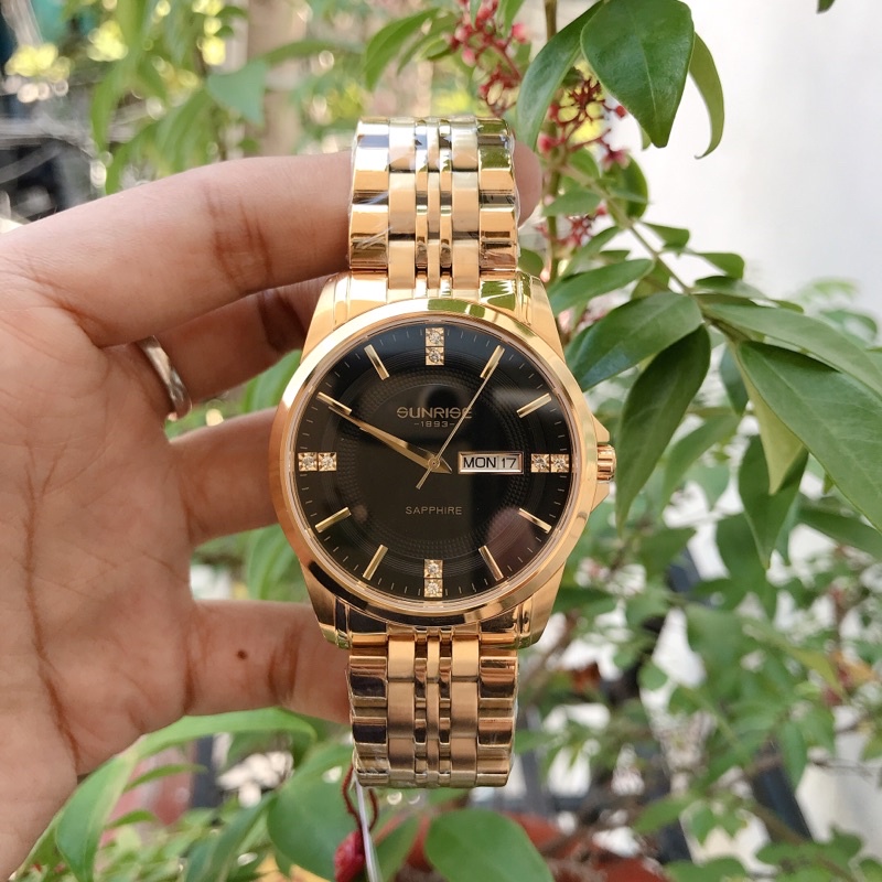 Đồng hồ Nam SUNRISE 1198SAD full hộp, thẻ chính hãng, kính sapphire chống xước chống nước tốt