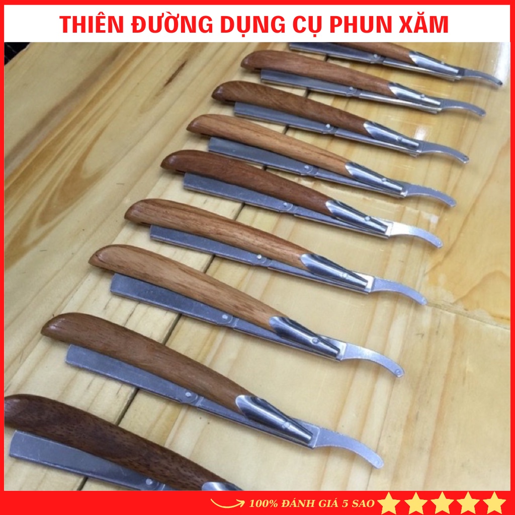 Cán Dao Cạo Mặt, Cạo Râu, Lông Mày DCPX-NTA cán dao gỗ cứng cáp