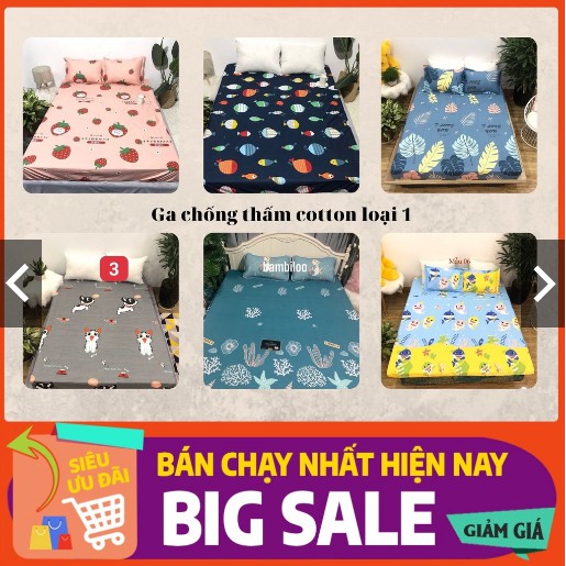 [SIÊU SALE] Ga Chống Thấm Cotton NANO Kháng Khuẩn Loại 1, Ga Chống Thấm VIOLET - hàng Chính Hãng (không kèm vỏ gối)