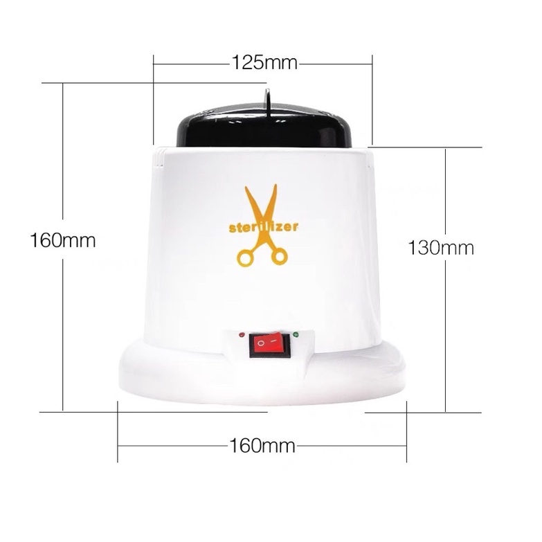 Máy Khử Trùng Nail, Máy Hấp Tiệt Trùng Dụng Cụ Kìm Làm Móng 220V Với 150g Hạt Khử Trùng