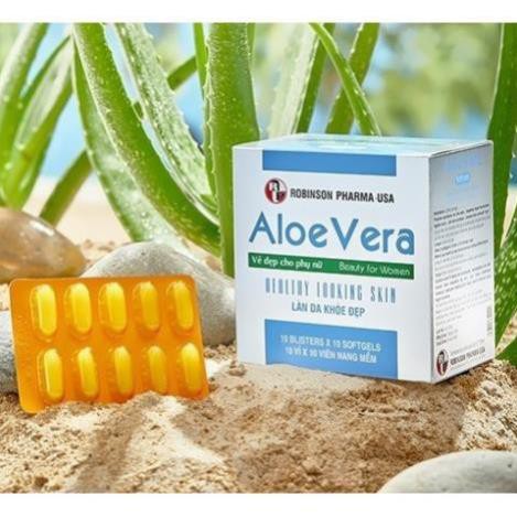 Aloe vera Viên Uống Đẹp Da, Dưỡng Ẩm, Chống Lão Hoá, Mờ Sẹo - Sữa Ong Chúa