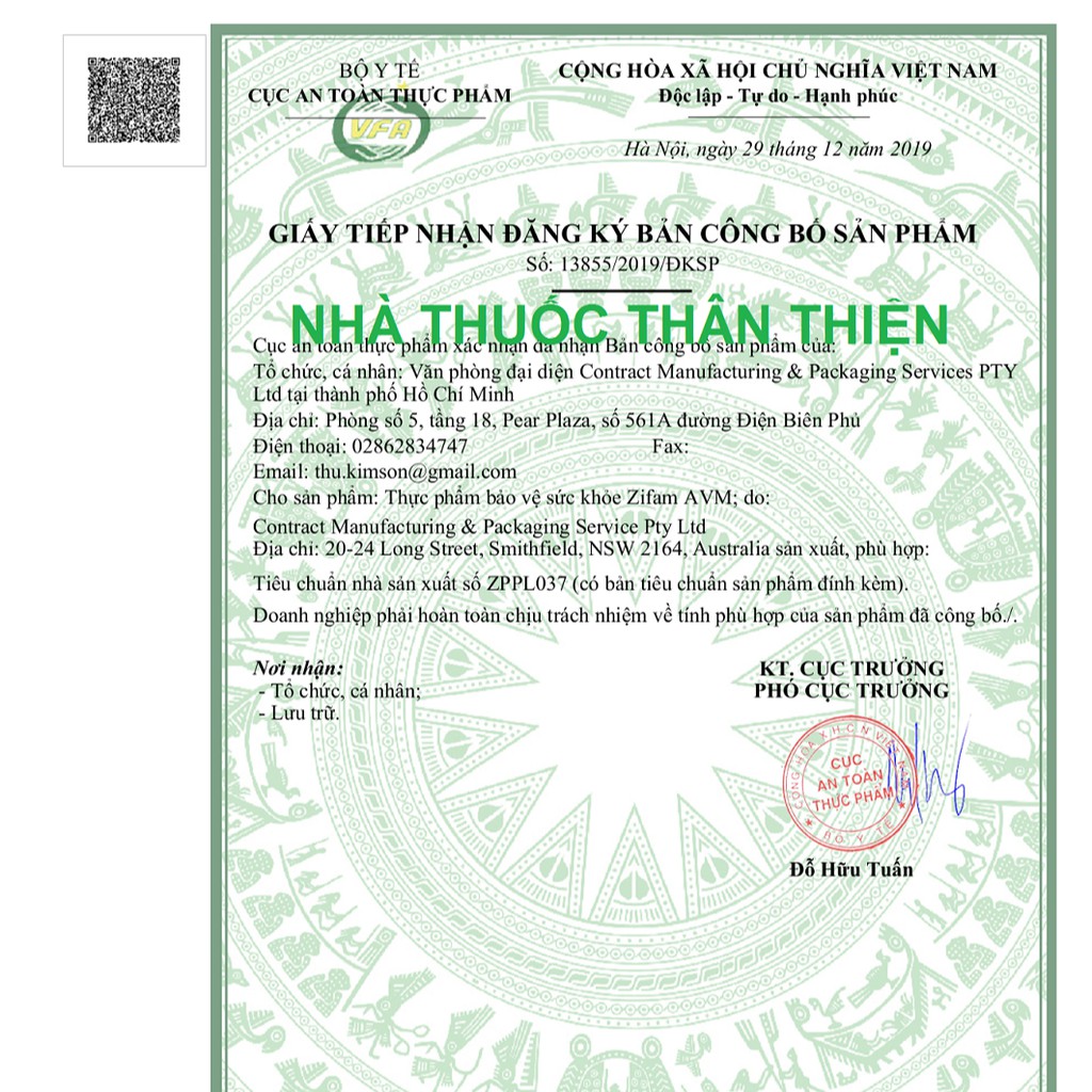 {Nhập Úc} Zifam AVM CMPS - Bổ sung vitamin và khoáng chất giúp bồi bổ sức khỏe, tăng cường đề kháng (30 viên)