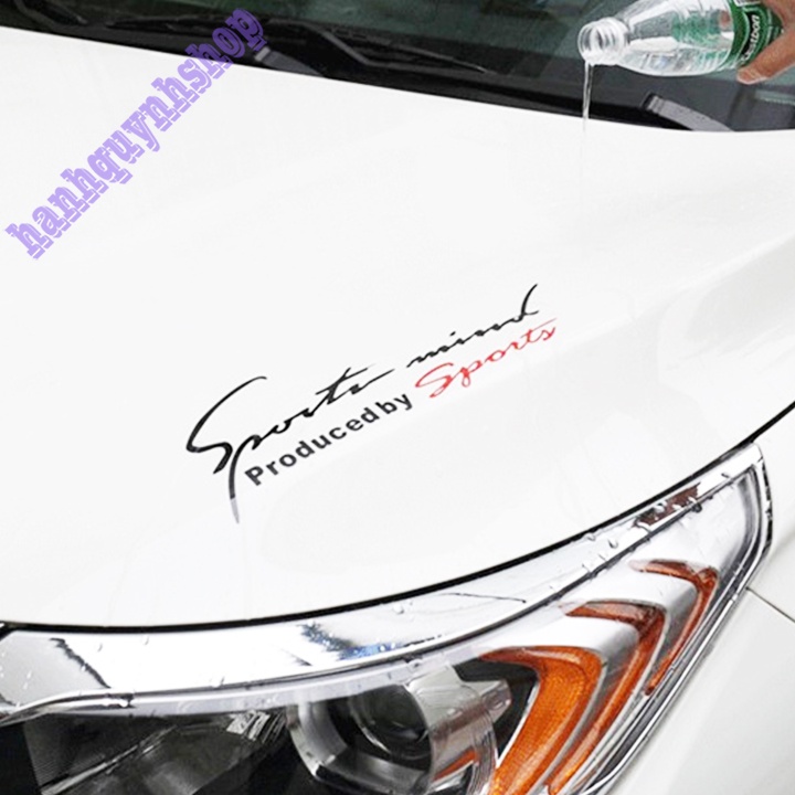 Decal Sport Mind Dán Nắp Capo Ô Tô Xe Hơi Dài 32cm