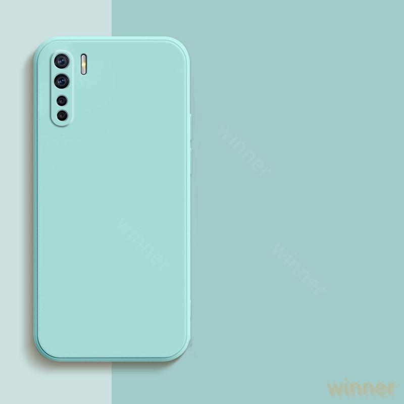 Màu đơn giản Ốp Lưng OPPO A91 Reno 3 Reno 2 Reno 2F Reno Reno 5 Reno 4 Ốp Điện Thoại Silicon Mềm Viền Vuông Đơn Giản Cho ZBYT