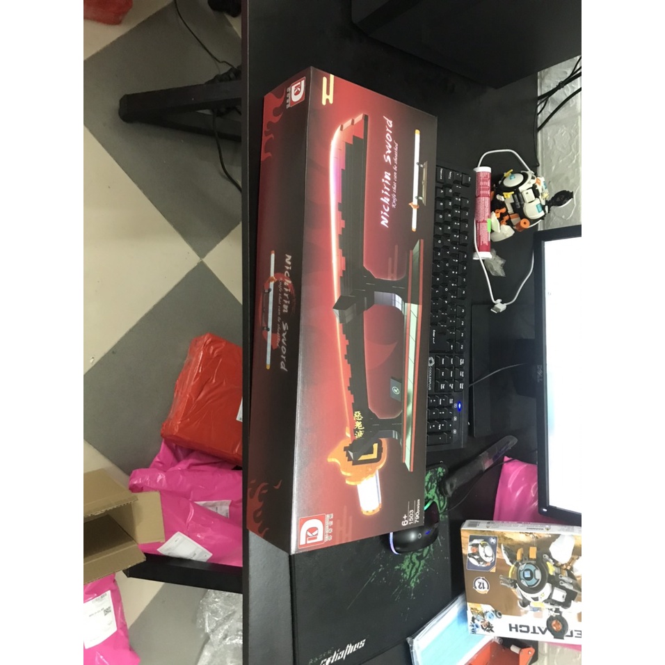 Đồ chơi lắp ghép xếp hình mô hình Thanh kiếm diệt quỷ KATANA Yaiba Kimetsu Model DK.1503 với 790 chi tiết