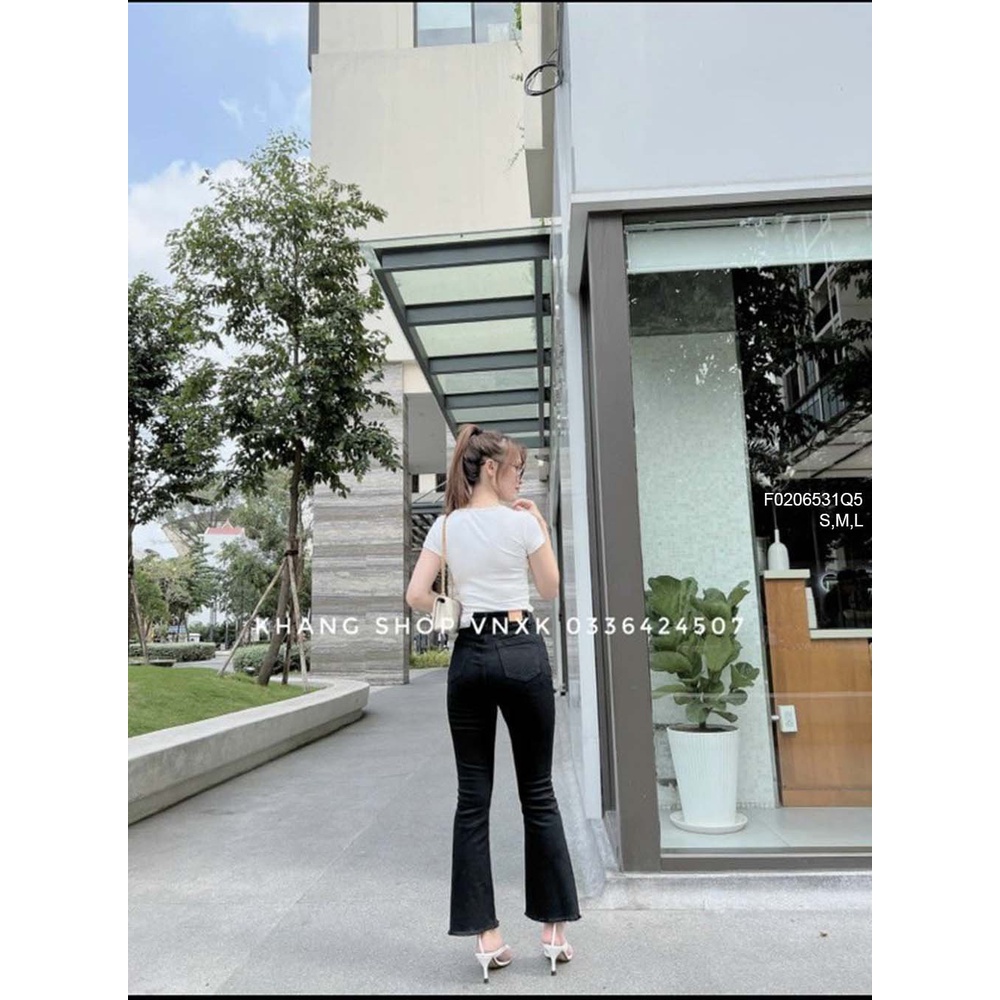 Quần jean đen trơn ống pass có túi tôn dáng! (kèm hình chụp thật)