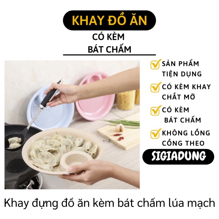 [SGD] Đĩa Đựng Trái Cây - Dĩa Đựng Đồ Ăn Tích Hợp Bát Nước Chấm Có Khay Hứng Nước 9423