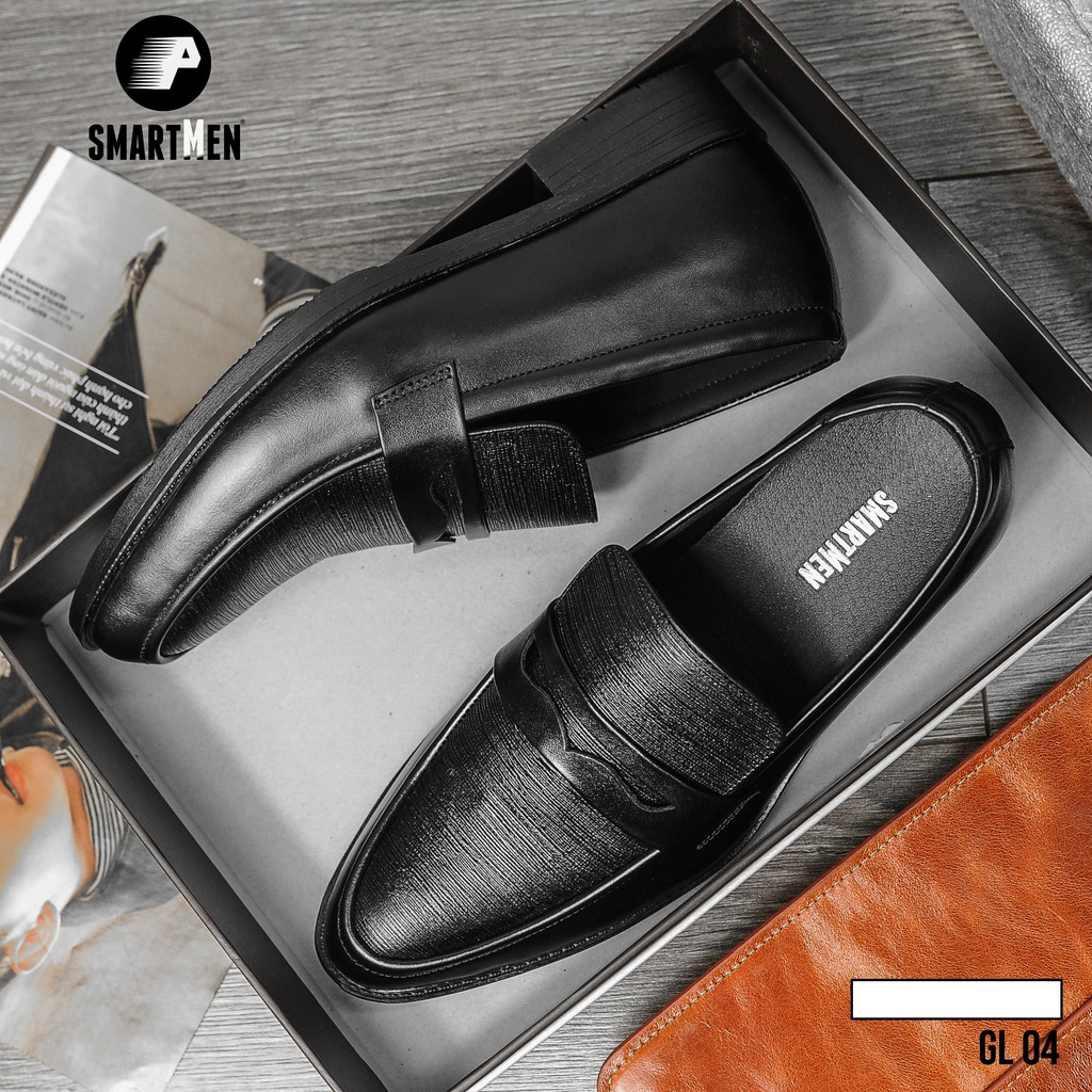Giày lười công sở tăng chiều cao da bò SmartMen GL0 | BigBuy360 - bigbuy360.vn