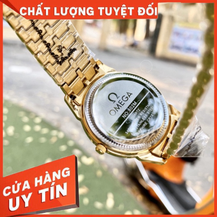Đồng Hồ Nam omega Sapphire OM037 Case 38mm TRẮNG Máy Pin Nhật