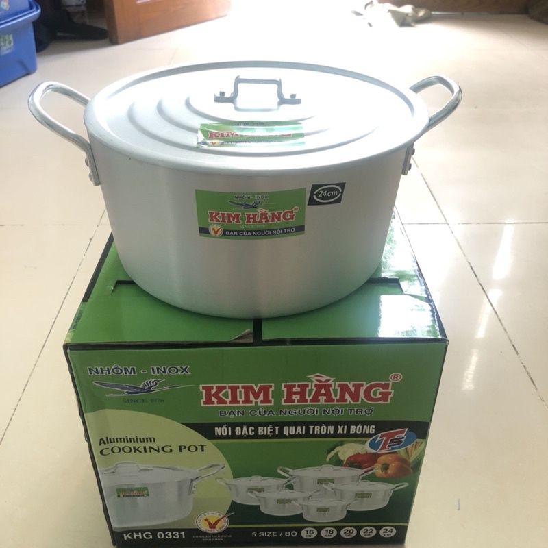 Bộ Nồi Nhôm 5 Món Cao Cấp Kim Hằng T5 Theo Tiêu Chuẩn Nhật Bản_Hàng Chính Hãng