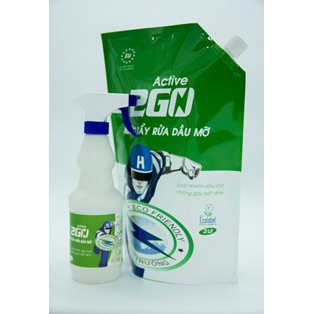 ( MUA 1 TẶNG 1 ) Nước Lau Bếp 2Go Active 2Lít - Tẩy rửa dầu mỡ ( Dạng túi )- Màu xanh lá