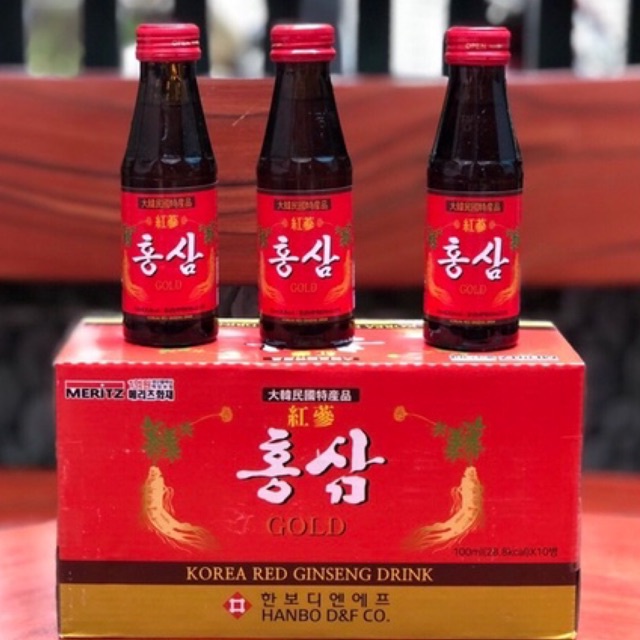NƯỚC UỐNG HỒNG SÂM HÀN QUỐC – 홍삼골드Hộp (100ml x 10 chai)