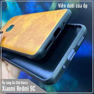 Ốp lưng cho Xiaomi Redmi 9C Da Khắc Logo AIORIA