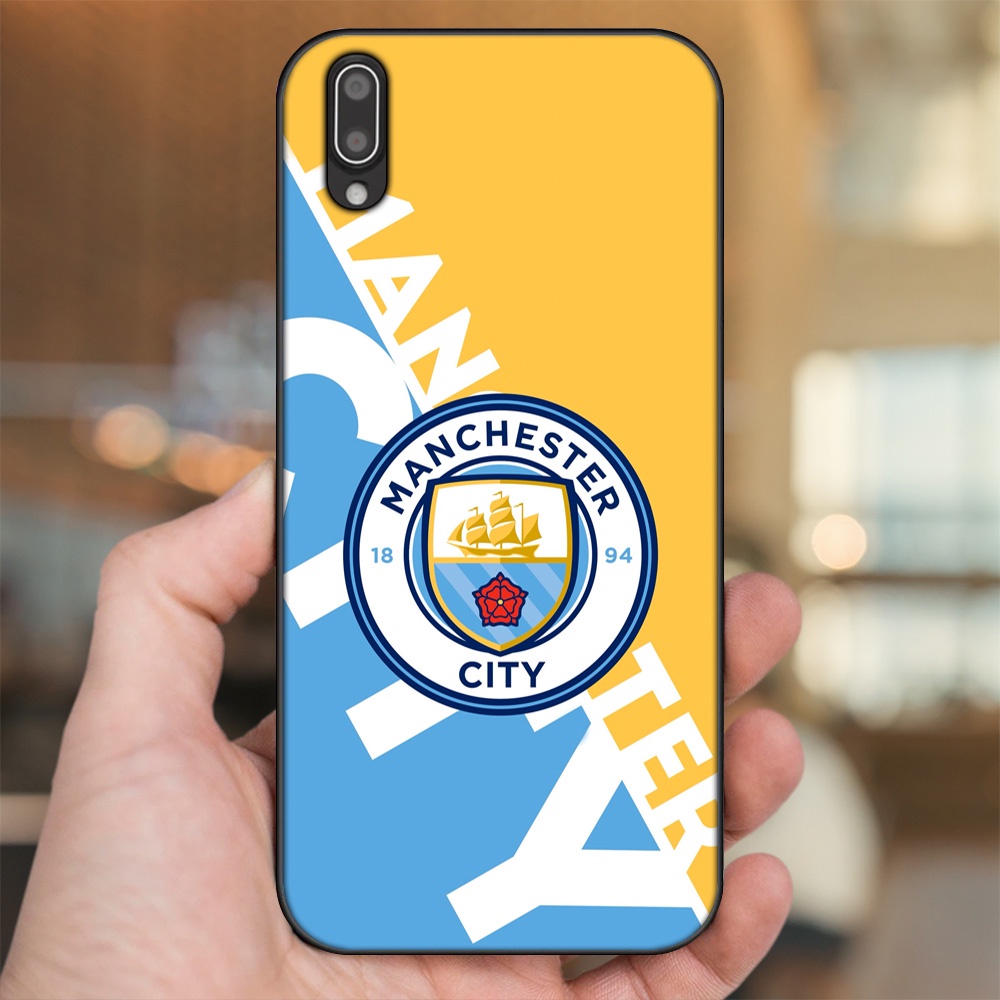 Ốp lưng Vivo Y93 viền đen in hình Manchester City MC