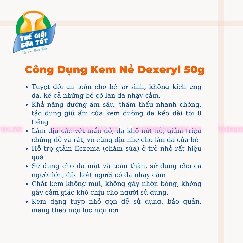 Combo Cốm Ăn Ngon Voikid &amp; Dưỡng Ẩm Dexeryl Creme 50g Chăm Sóc Sức Khỏe Bé Thegioisuatot