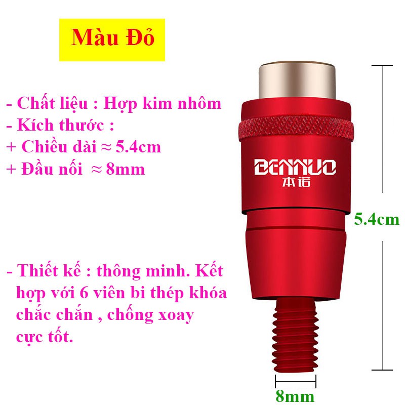 Khớp Nối Cần Câu Đài Câu Đơn Với Vợt Cá Chuyên Dụng Nhanh Chóng Bennou LK - 6