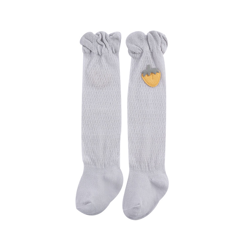 Vớ Cotton Miệng Rộng In Hình Dâu Tây Hoạt Hình Chống Muỗi Mùa Hè Cho Bé Sơ Sinh