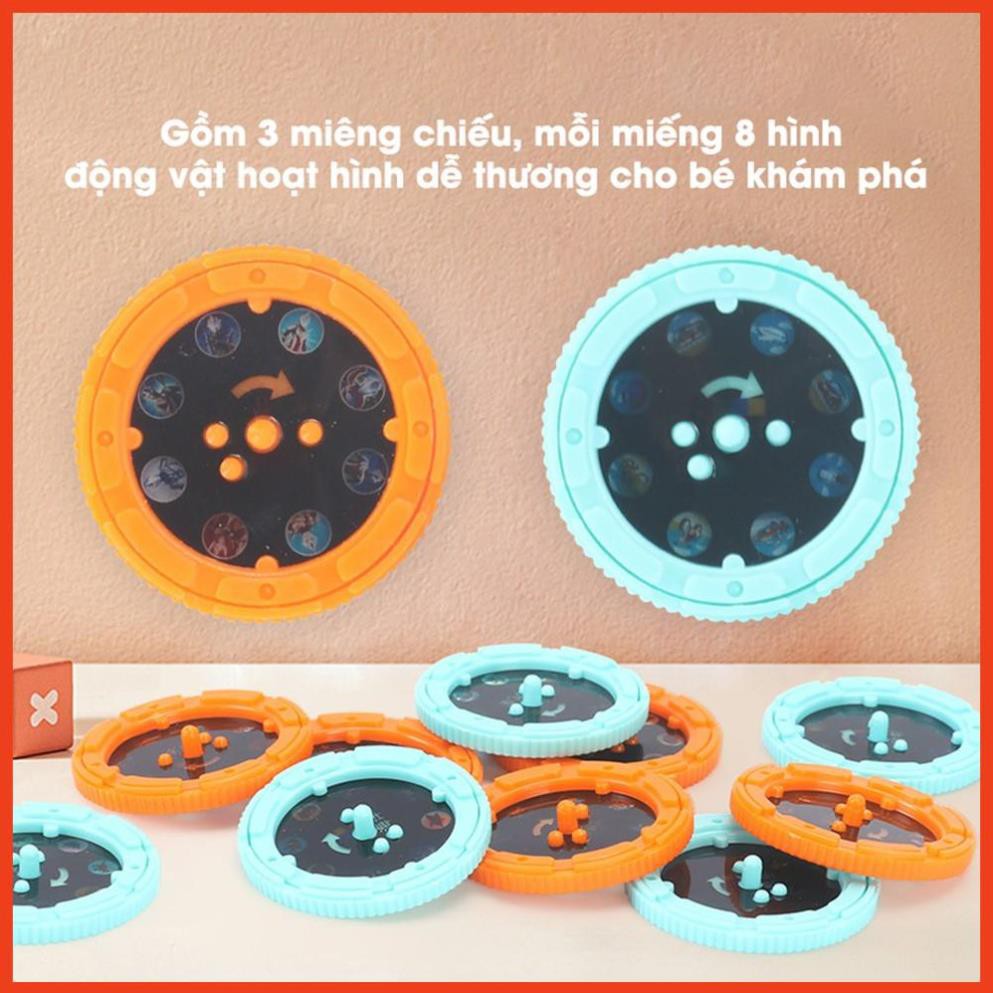 Đèn pin chiếu hình cho bé 24 hình động vật siêu nghộ nghĩnh, đèn pin kể chuyện cho bé chất liệu nhựa ABS cực kỳ an toàn