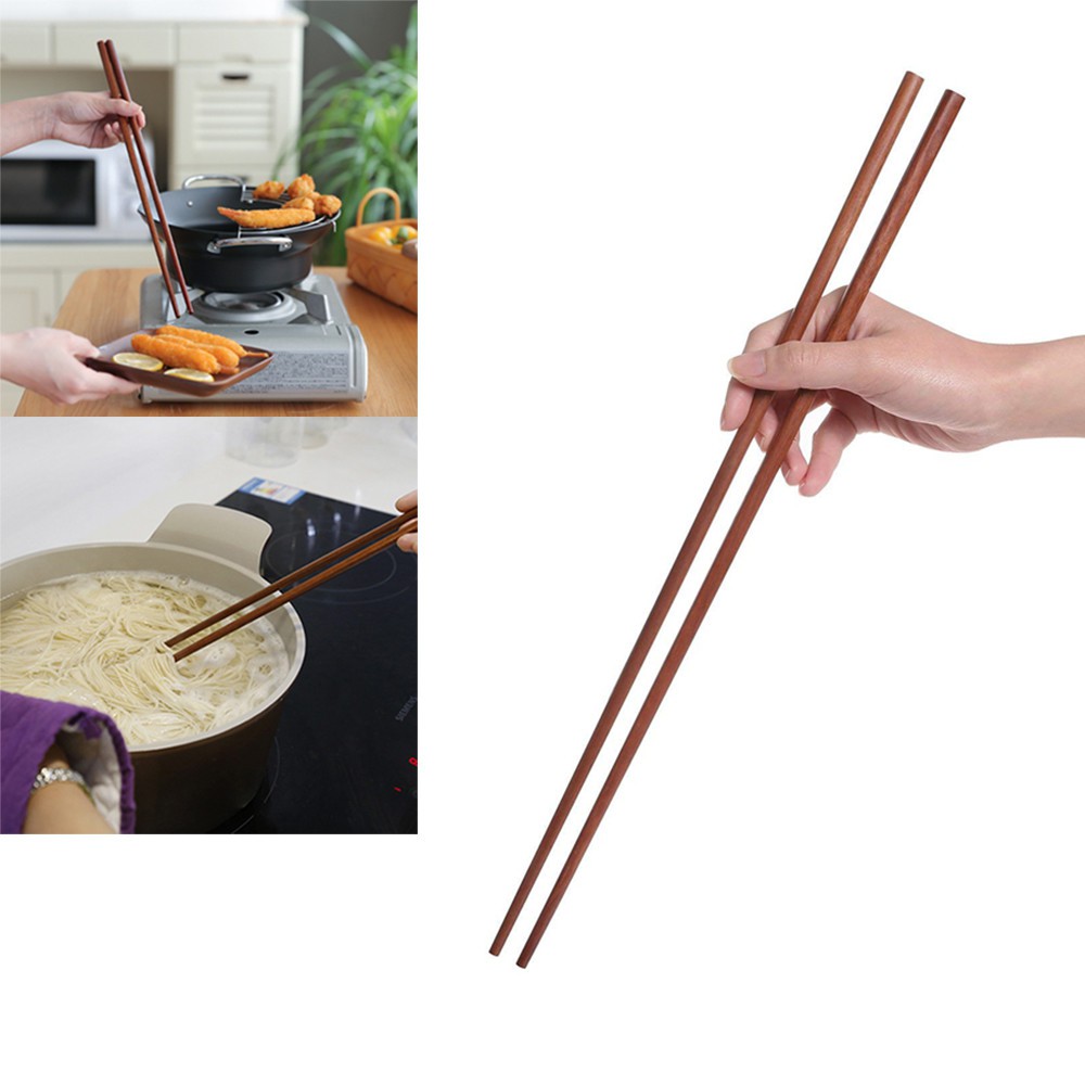 Đôi đũa dài làm mì sợi/nấu ăn bằng gỗ 16.5 inch