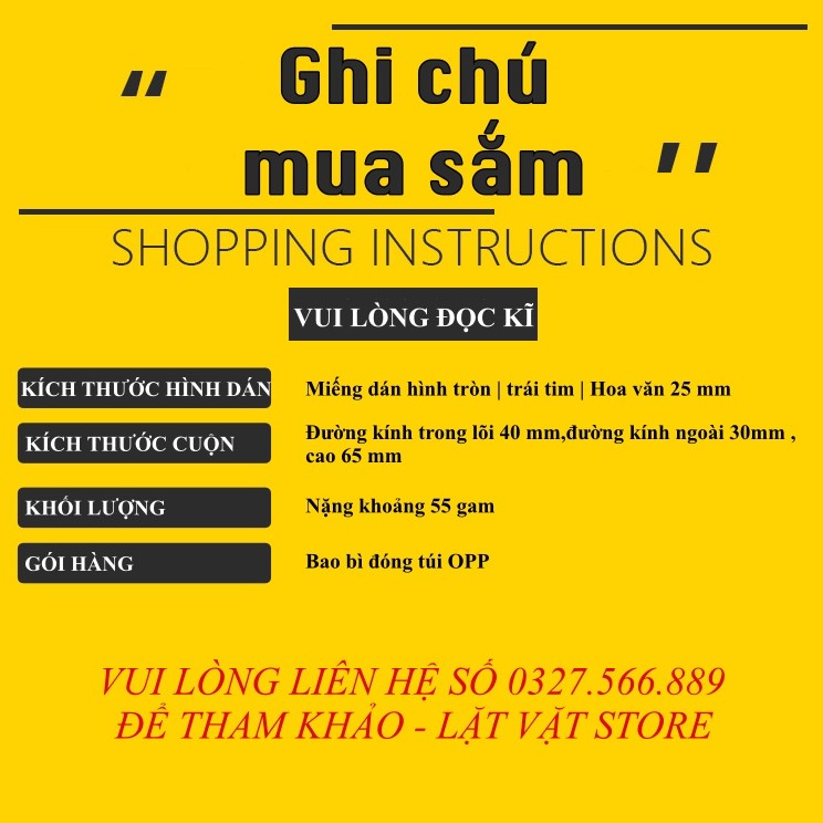 Tem dán trơn màu kraft hình trái tim 500 tem/cuộn