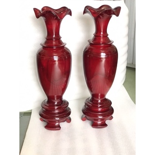 Hai chiếc lục bình gỗ bình hoa gỗ xoan đào kt 13cm*50cm