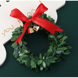 Phụ kiện trang trí noel trang trí cây thông VÒNG HOA LỤC LẠC NHÍ A60