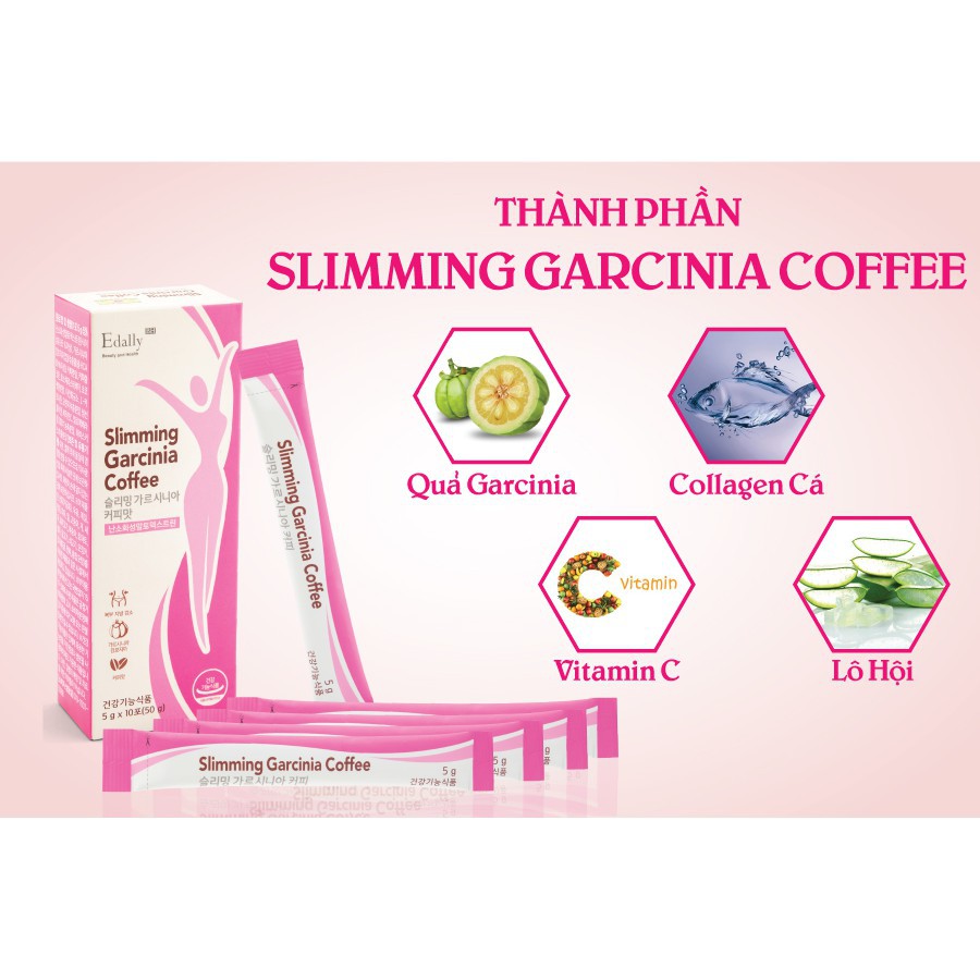 Cafe giảm cân Edally Slimming Garcinia Coffee( hộp 10 gói)