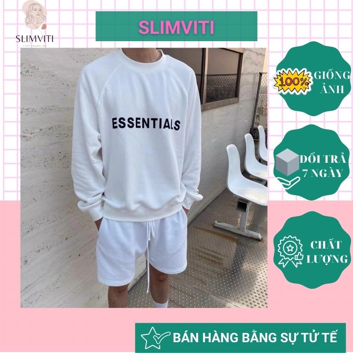 Áo sweater nữ ESSENTIALS 2hand form rộng hàn quốc SLIMVITI V70 | BigBuy360 - bigbuy360.vn
