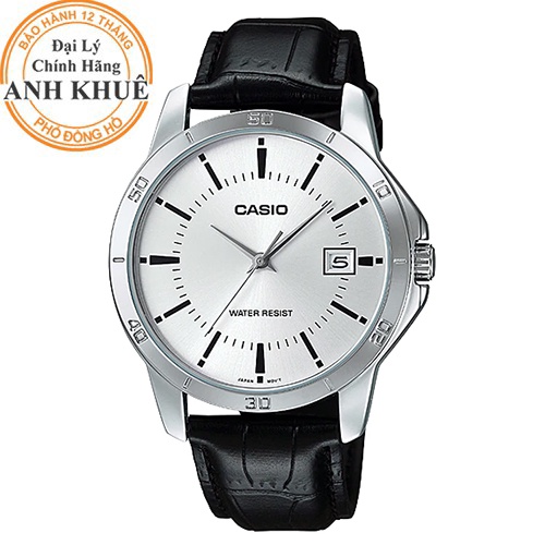 Đồng hồ nam dây da Casio chính hãng Anh Khuê MTP-V004L-7AUDF
