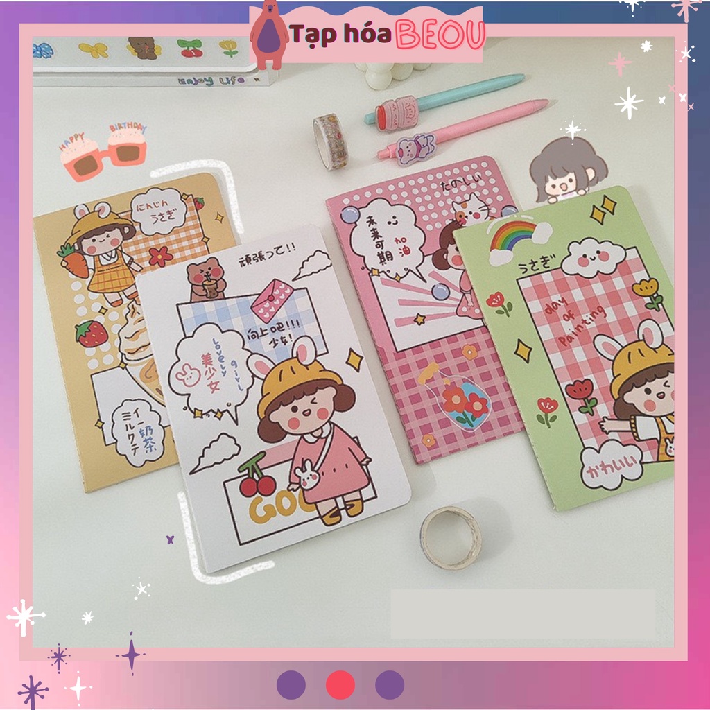 Vở học sinh họa tiết hoạt hình - Tập kẻ ngang để ghi chú