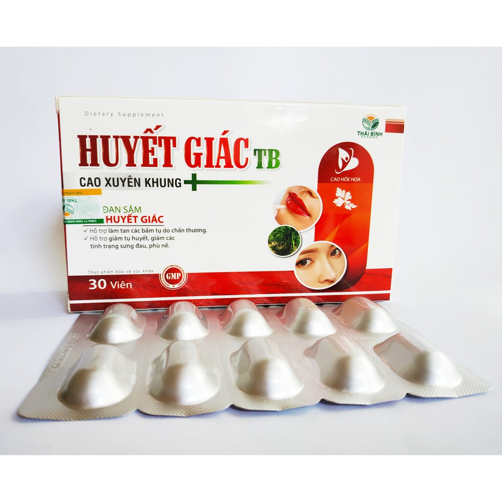 HUYẾT GIÁC TB (LONG HUYẾT) – TAN VẾT BẦM TÍM – MAU LÀNH VẾT THƯƠNG – TAN HUYẾT - HỘP 30 VIÊN | BigBuy360 - bigbuy360.vn